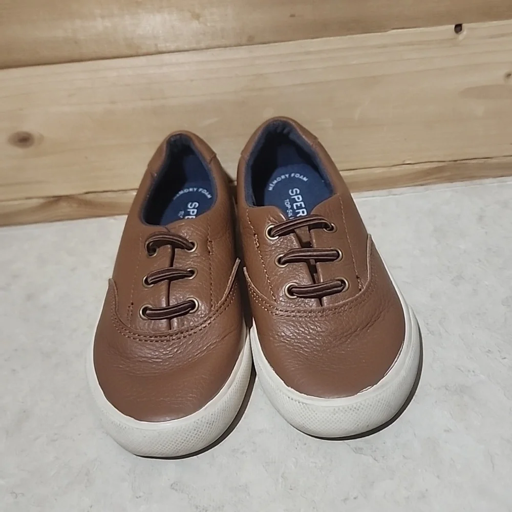 Sperry Top Slider Kids Shoes Size 11M Striper II Jr leather